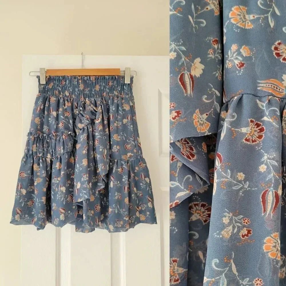 Misa Los Angeles Marion Skirt blue XS